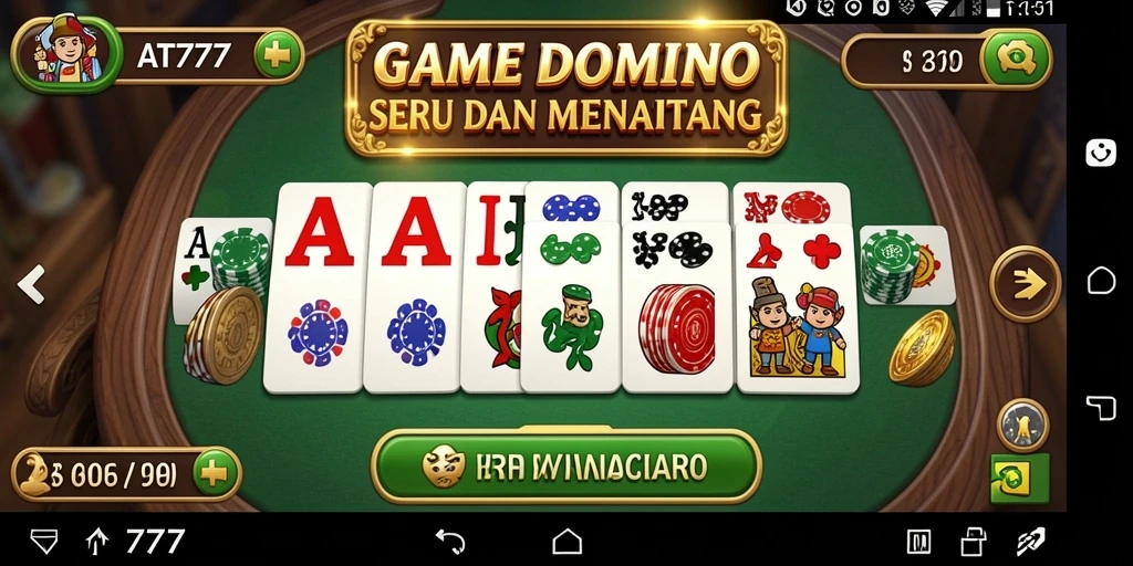 Tampilan menakjubkan dari gameplay Domino AT777.