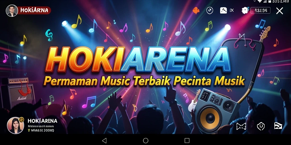 Tampilan gameplay HOKIARENA yang menarik dengan berbagai lagu.