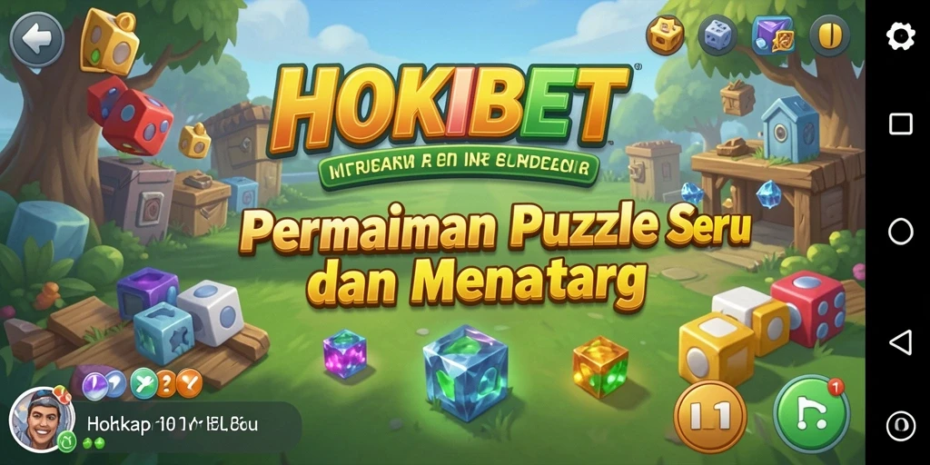 Screenshot gameplay HOKIBET menampilkan tantangan puzzle yang menarik.