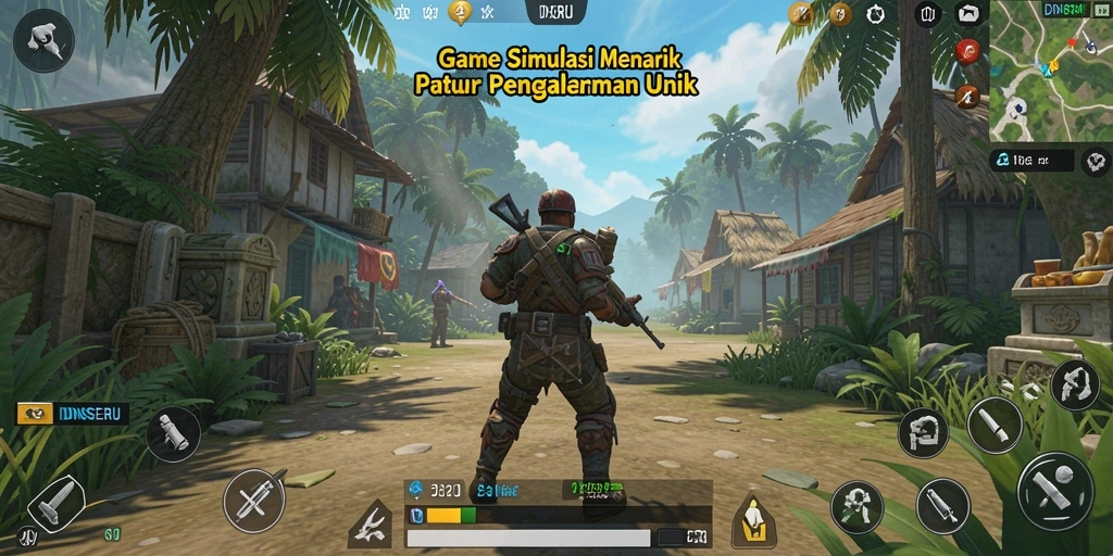 Screenshot gameplay IDNSERU menampilkan aksi seru dalam simulasi.