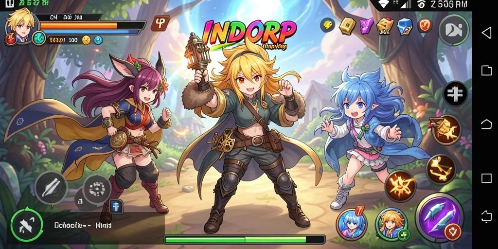 Tampilan gameplay seru dalam dunia Anime yang menawan.