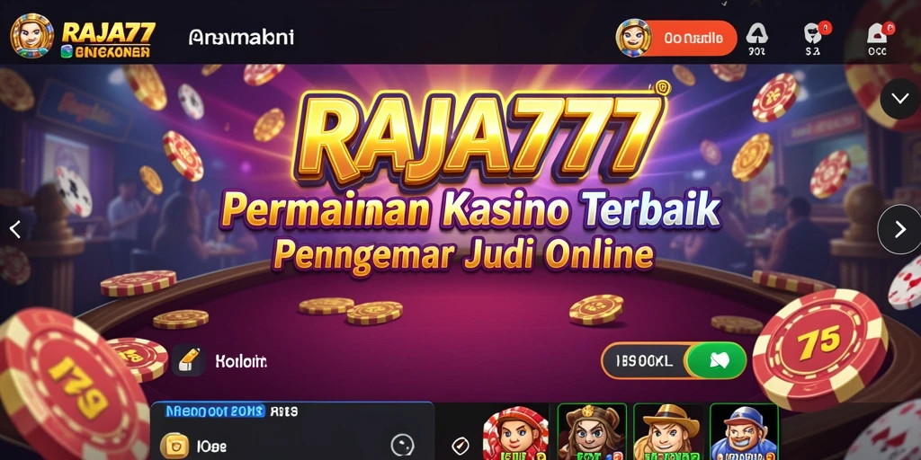 Screenshot gameplay RAJA777 menampilkan momen seru dalam permainan Kasino.